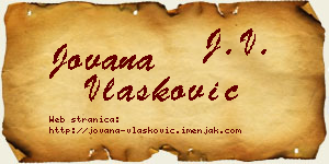 Jovana Vlašković vizit kartica